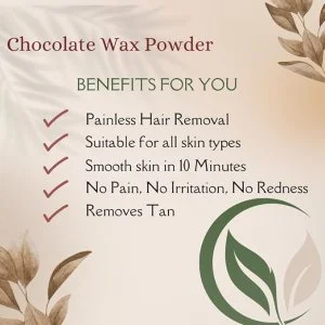 Glivia Chocolate & Rose Wax Powder Combo (Pack of 2, 100g Each) | Organic Hair Removal Powder | Painless & Smooth Skin | DIY Waxing at Home